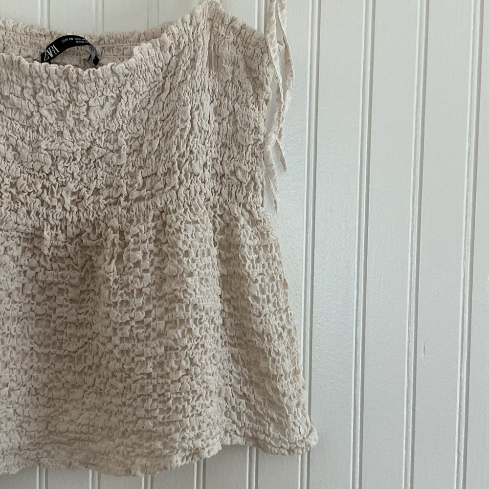 Zara Smocked Crop Top - Picture 5 of 5